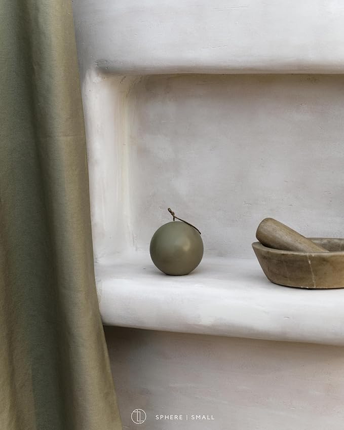LAWA Sphere Candle - Beautiful Handmade Pillar Scented Soy Wax Elegant Aesthetic Candle