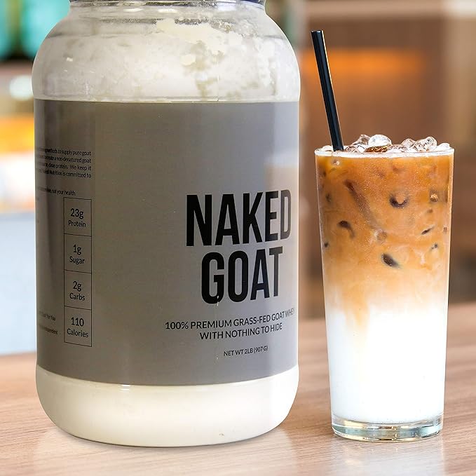 NAKED Goat - Pasture Fed Goat Whey Protein Powder from Small-Herd Wisconsin Dairies, 2Lb Bulk, GMO