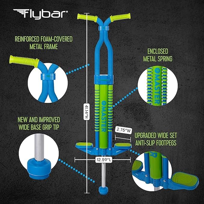 Flybar Master Pogo Stick for Kids Ages 9+, 80–160 lbs – Easy Grip Handles – Active Exercise Toy for