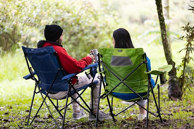STRONGBACK Camping Chair XL Guru Heavy Duty Camping Chairs with Lumbar Support, Backpack Folding