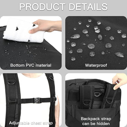 TUGUAN Extra Large Travel Duffle Bag Backpack for Men with Adjustable Dividers 120L Big Weekend