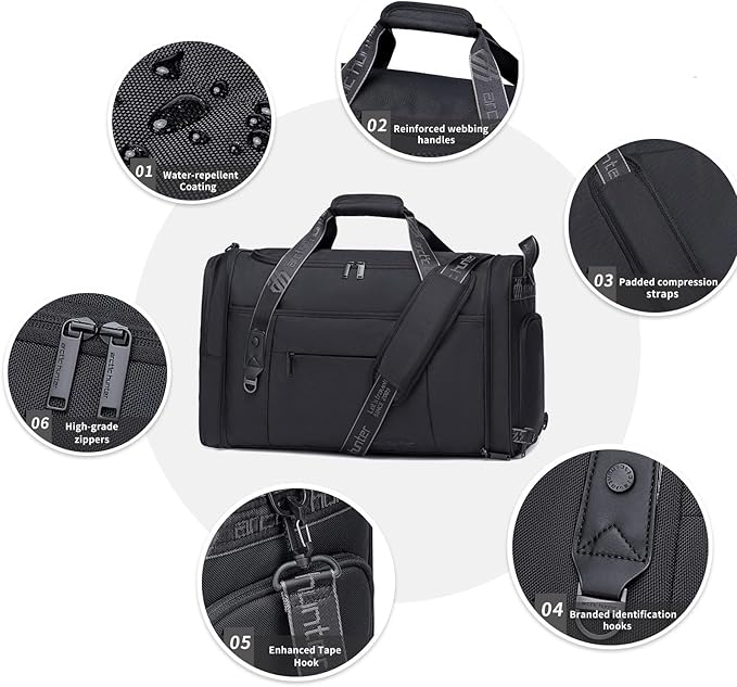 Gym Bags for Men Women, 42L Large Travel Duffle Bag, Carry On Bag for Airplanes with Shoe