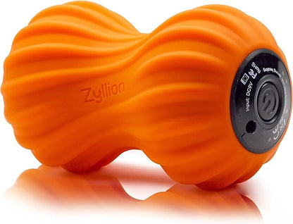 Zyllion Vibrating Peanut Massage Ball with 4 Modes - Cordless Rechargeable Electric Deep Tissue
