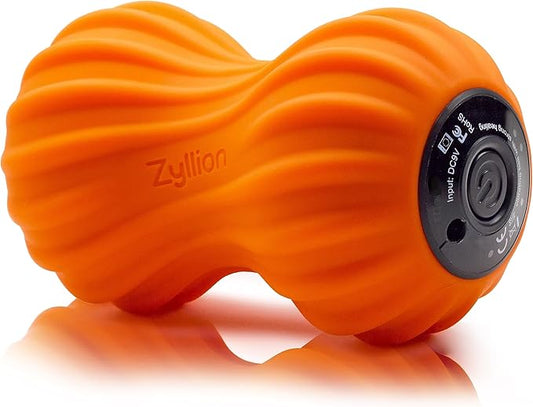 Zyllion Vibrating Peanut Massage Ball with 4 Modes - Cordless Rechargeable Electric Deep Tissue