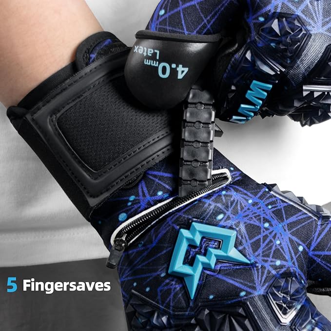 WVVOU Soccer Goalie Gloves for Adults and Youth, High Performance Goalkeeper Gloves with 5