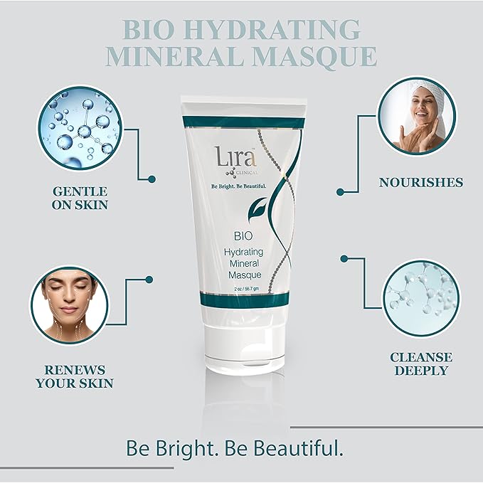 Lira Clinical BIO Hydrating Mineral Masque - Intense Nourishing Mineral Facial Mask with Hyaluronic