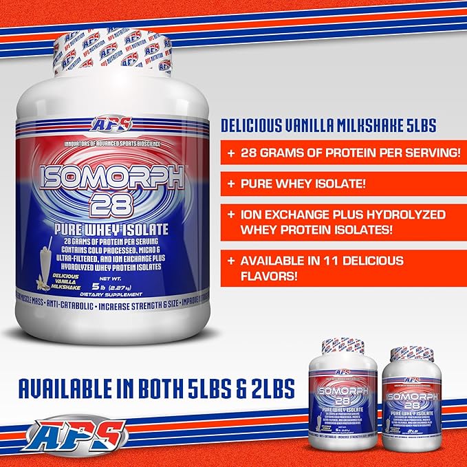 APS Nutrition Isomorph 28 Protein Powder | Pure Whey Isolate | Cold Pressed, Ultra- Filtered, & Ion