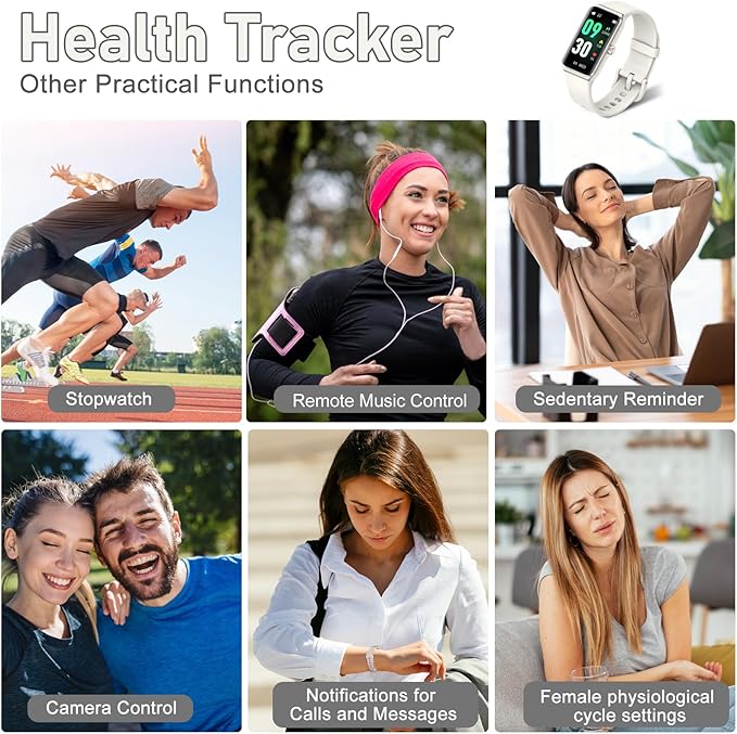 Fitness Tracker with Step Counter/Calories/Stopwatch, Activity Tracker, Health Tracker with Heart