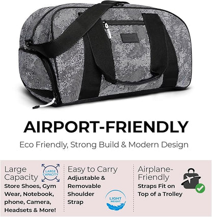Vooray Burner Gym Duffel Bag, Gym Bag for Women and Men with Shoe Compartment, Weekender, Overnight