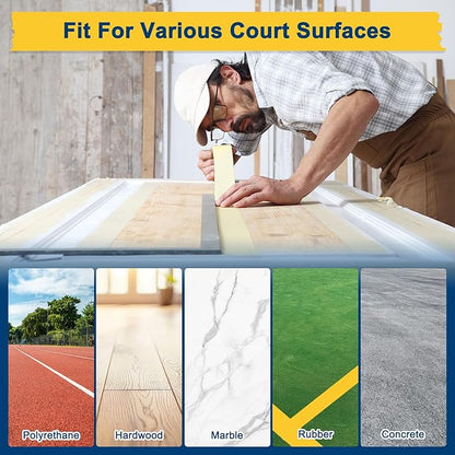 Pickleball Court Tape, Outdoor Pickleball Lines, No Residue Court Marking Kit for
