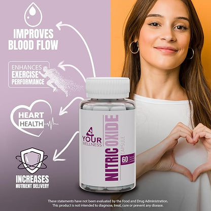 Nitric Oxide Supplement, with L Arginine and L Citrulline Boosting Nitric Oxide Production, Blood