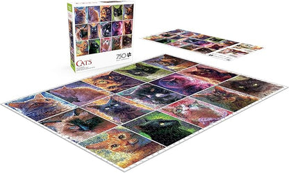 Buffalo Games - Louise Goalby - Cat Candids - 750 Piece Jigsaw Puzzle for Adults -Challenging