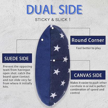 EunHo Dual Sided Cornhole Bags Regulation Set of 8 Professional Cornhole Bean Bags Slick and Stick