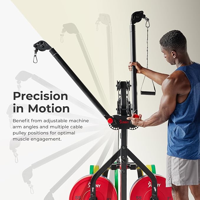 Sunny Health & Fitness Multifunctional Strength Training Home Gym ??Complete Workout Equipment with