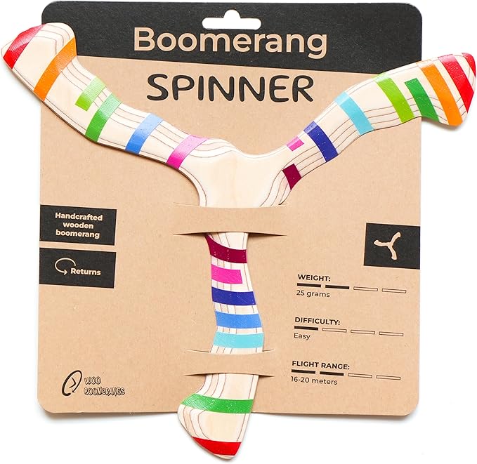 Returning Boomerang for Beginners – Easy to Throw, Boomerang That Comes Back, Handcrafted Returning