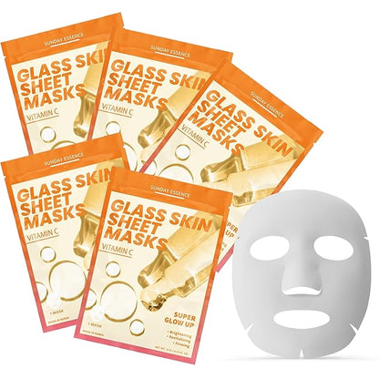 Vitamin C Face Mask ??Dermatologist Tested, Anti-Aging, Korean Skin Care, Evens Tone Hydrates