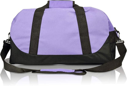 DALIX 18" Two Tone Duffle Bag Medium Black Red Blue Gold Pink Purple Gray