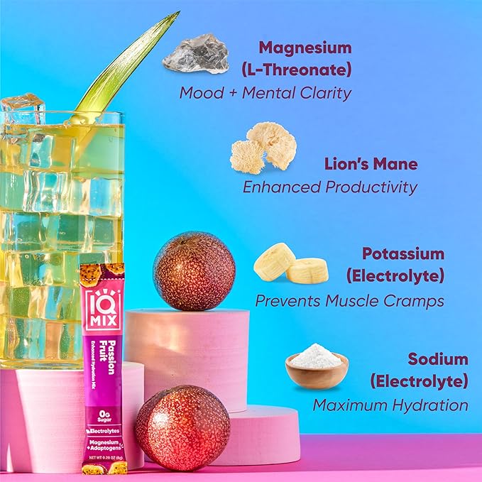IQMIX Hydration Electrolyte Powder – 4-in-1 Formula for Hydration, Mental Clarity, Mood and