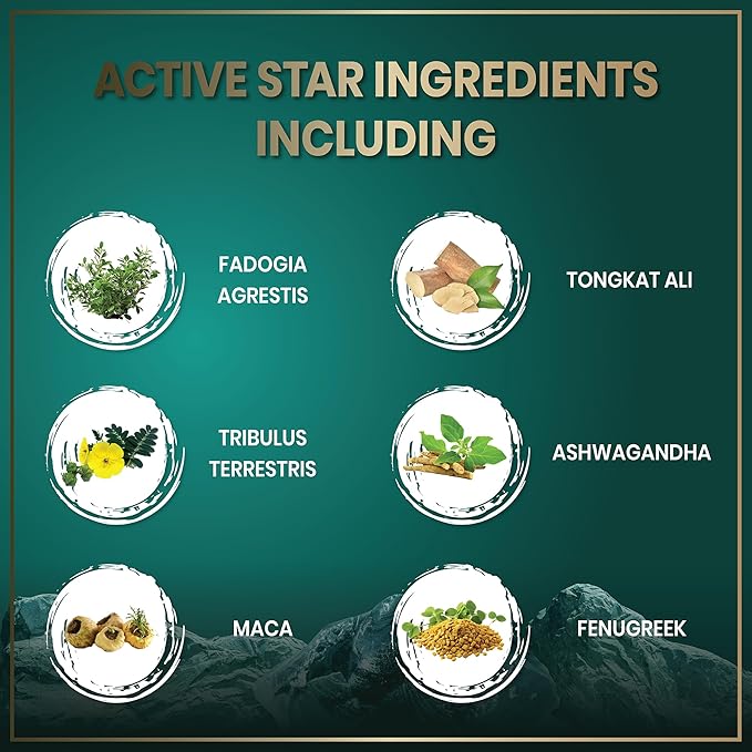 Fadogia Agrestis and Tongkat Ali Supplement - 600mg Fadogia Agrestis for Men, 500mg Longjack