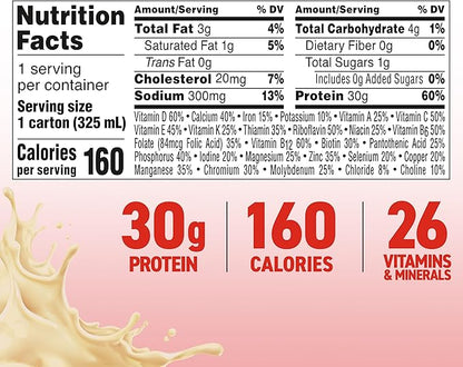 BOOST MAX Protein Shakes Ready to Drink - 30g High Protein Shake - Vanilla | Nutritional Drinks to