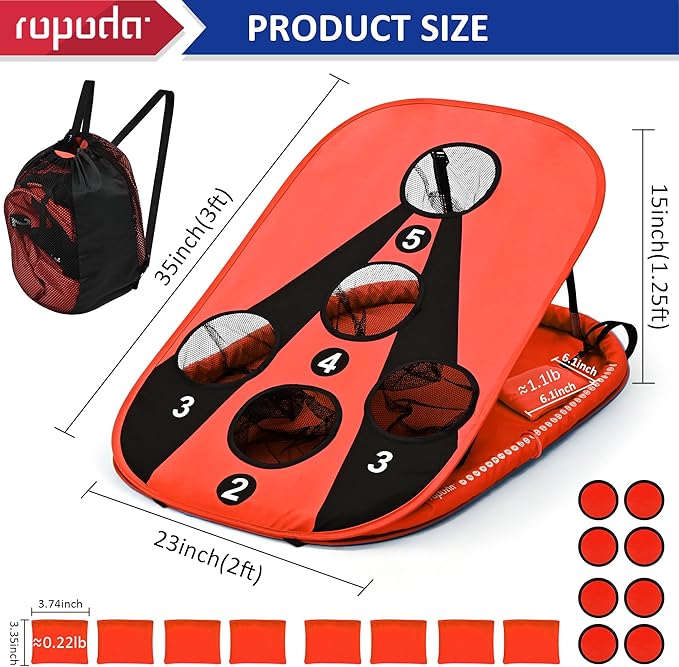 ropoda Pool Cornhole Board Set, 3ft x 2ft Corn Hole Games for Adults, Cornhole Set Floating, Pool