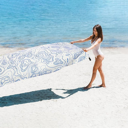 Beach Blanket Sandproof, 78''×86'' Large Waterproof Sand Free Beach Mat for 4 Adults, Big Compact