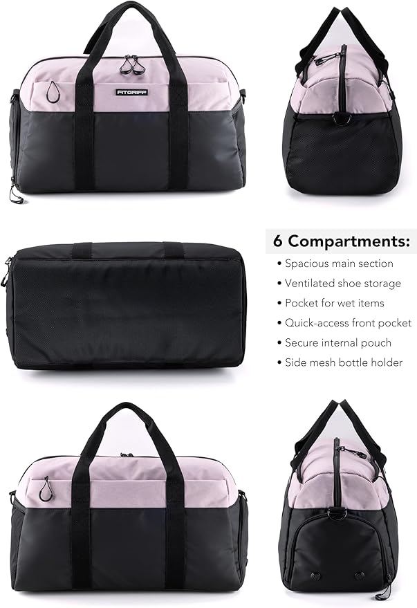 Fitgriff® Gym Bag V2 for Men and Women with Shoe & Wet Compartment - Duffle Bag for Travel, Sports