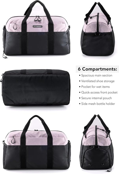 Fitgriff® Gym Bag V2 for Men and Women with Shoe & Wet Compartment - Duffle Bag for Travel, Sports