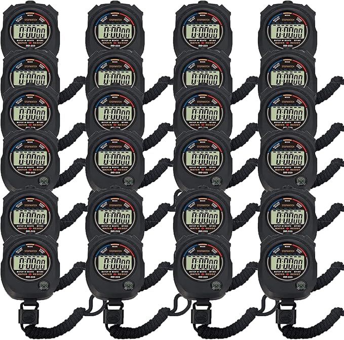 Multi-Function Electronic Digital Sport Stopwatch Timer, Large Display with Date Time and Alarm