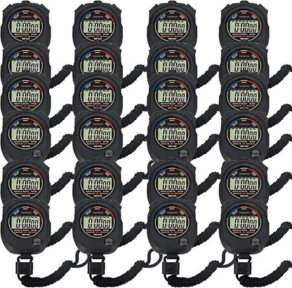 Multi-Function Electronic Digital Sport Stopwatch Timer, Large Display with Date Time and Alarm