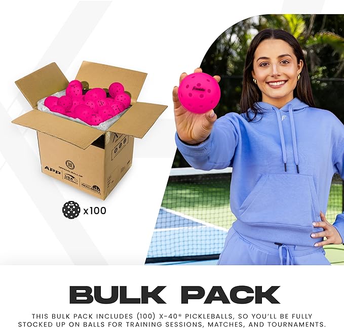 Franklin Sports X-40 Outdoor Pickleballs - Official Ball of USA Pickleball, APP Tour + US Open