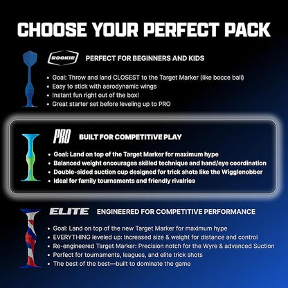 Popdarts PRO Pack Game Set (Retro) - Indoor, Outdoor Suction Cup Throwing Game - Competition with a