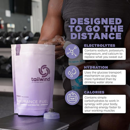 Tailwind Nutrition Endurance Fuel, Carbohydrate & Electrolyte Sports Drink Mix Powder, Gluten-Free