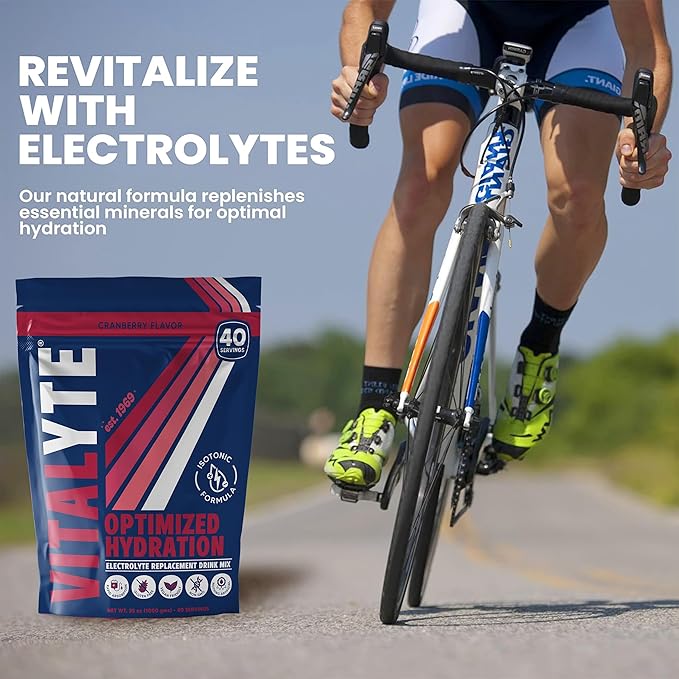 Vitalyte Electrolyte Powder Drink Mix, Isotonic Electrolyte Hydration Mix, Case Pack (6 Pack