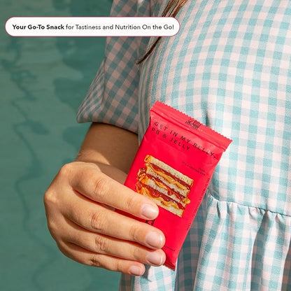 TRUBAR Vegan Protein Bar, Get In My Belly Pb & Jelly, Gluten Free, Plant Based, High Fiber, Dairy