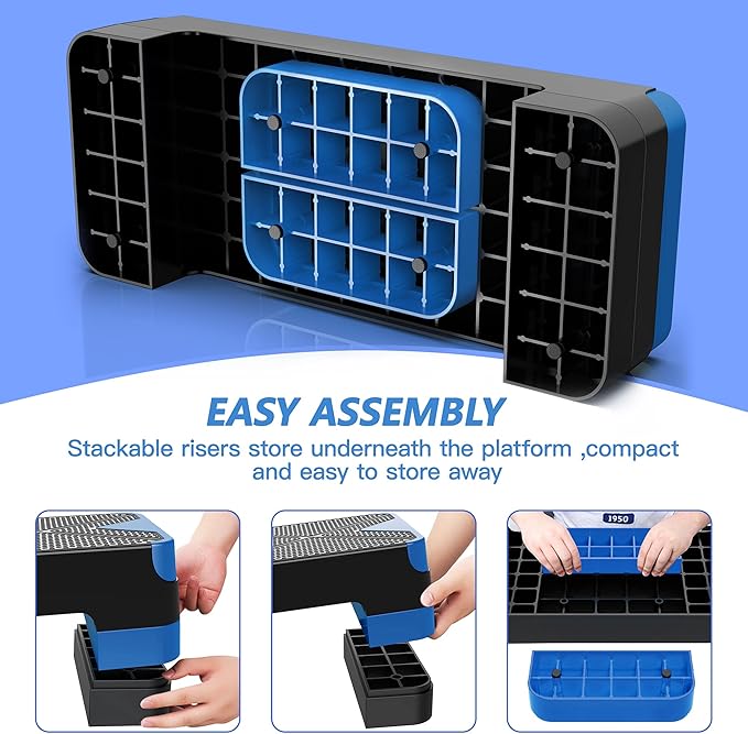 Aerobic Exercise Step, Adjustable Aerobic Stepper for Exercise, Workout Step Platform for Step Up