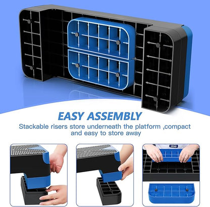Aerobic Exercise Step, Adjustable Aerobic Stepper for Exercise, Workout Step Platform for Step Up