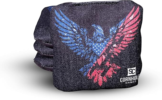 Professional Dual Sided Cornhole Bags- 16 oz 6x6 w/Premium Resin Fill - Official Tournament