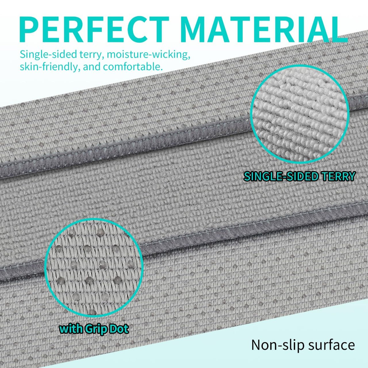 IFWIND 2 Pack Yoga Mat Towels with Grip Dot,Anti-Slip Hot Yoga Towel,Absorbent Microfiber Sweat Mat