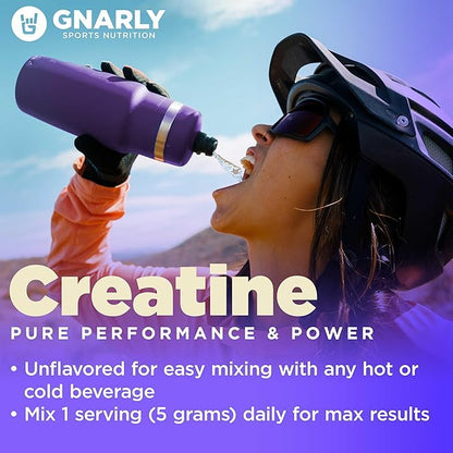 Gnarly Nutrition Creatine Powder – Creapure, Vegan Creatine Supplement – NSF Sport Certified