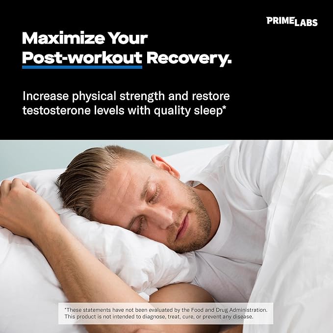 Prime Labs Night Duty - Nighttime Testosterone Booster & Sleep Support - PM Rest & Muscle Recovery