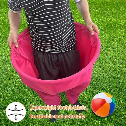 Granny Pants Yard Game Set with Bouncy Balls & Pump,Giant Stretchy Pants, Fun Tossing Games Props