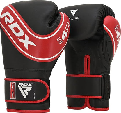 RDX Kids Boxing Gloves, 6oz 4oz Junior Training Mitts, Maya Hide Leather Ventilated Palm, Muay Thai
