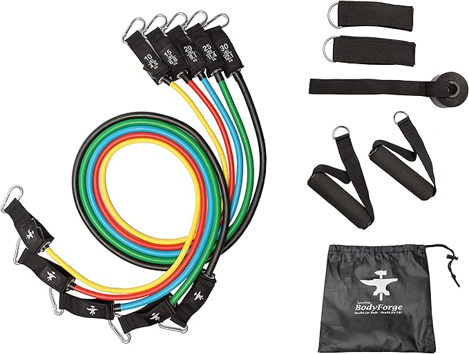 BodyForge Resistance Bands, Exercise Bands，Resistance Bands for Working Out, Work Out Bands with