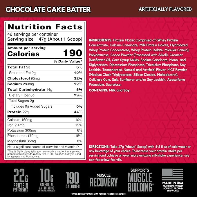BSN SYNTHA-6 Whey Protein Powder, Micellar Casein, Milk Protein Isolate Powder, Chocolate Cake