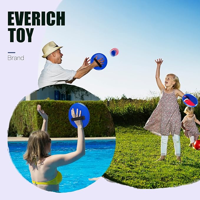 EVERICH Upgraded Toss and Catch Ball Game Set, Outdoor Games for Kids Outdoor Toys Yard Games