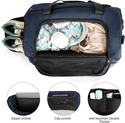 Gym Bag for Men Women With Shoe Compartment & Wet PocketWater Resistant Sports Gym Bag 、shoulder