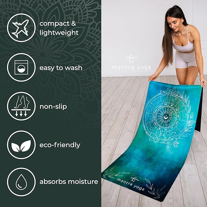 Mantra Yoga Travel PRO 1.5mm - Foldable Fitness & Exercise Mat with Bag | Lightweight, Compact &