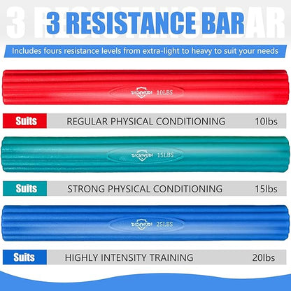 Flex Therapy Bar,Twist Bar for Physical Therapy & Resistance Bar for Golfers