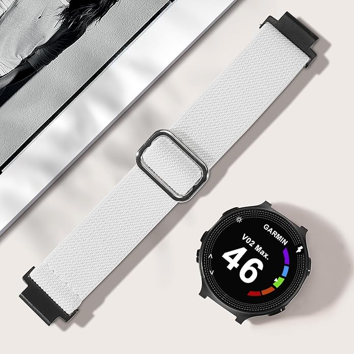 Elastic Nylon Watchband Compatible with Garmin Forerunner 235/220/230/620/630/735XT,Soft Adjustable